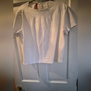 Spanx CreamnWhite Short Sleeve Top